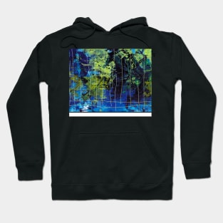 Blue green nature abstract Hoodie